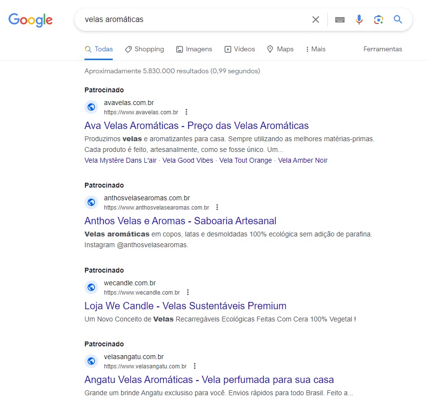 anúncios no google